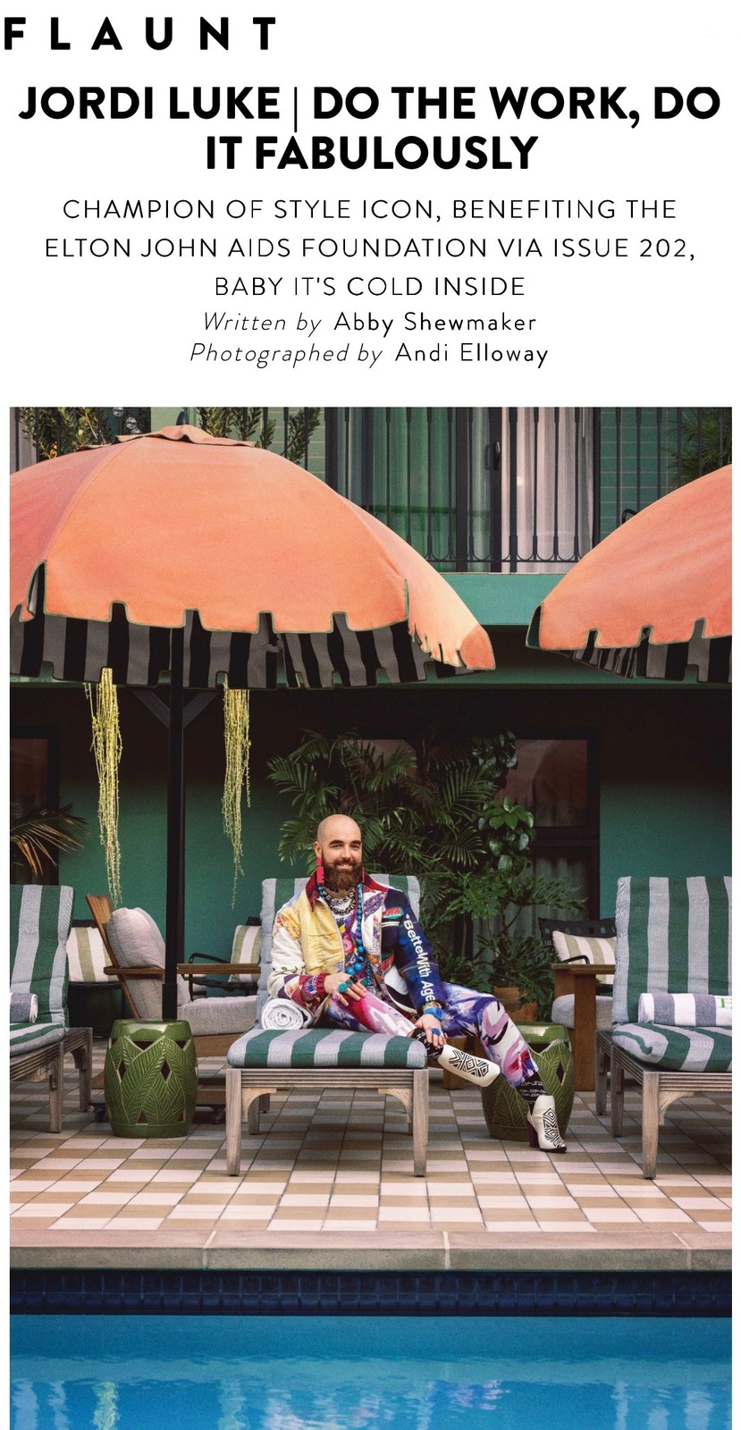 FLAUNT Magazine article — Jordi Luke: Do the Work, Do It Fabulously